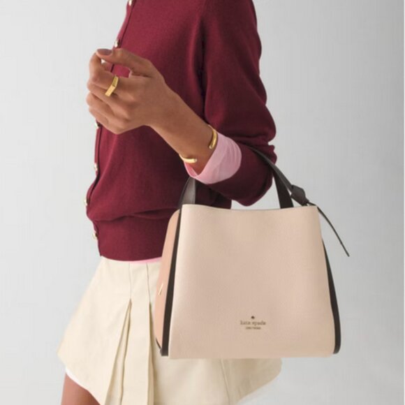 Kate Spade Knott Convertible Carryall Medium Crossbody Tote Purse - Milk Glass - Picture 3 of 5